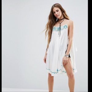 Free People Heat Wave embroidered boho tunic wave